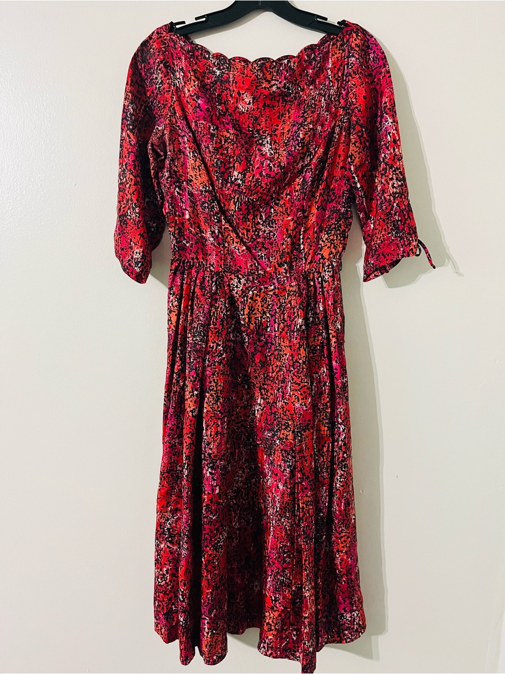 Beautiful Vintage 70s Gay Gibson 100% Silk Dress Sz 9